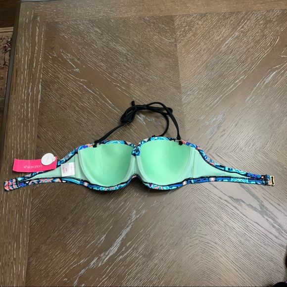 Xhilaration blue/turquoise Aztec print bikini top - Picture 4 of 6